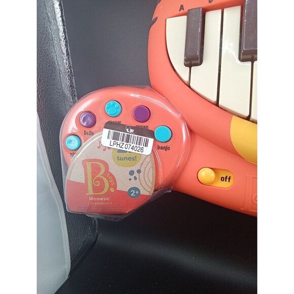 B. Toys Meowsic Cat Keyboard Piano With Microphone & Multiple Sounds For Ages 2+ - Picture 2 of 5